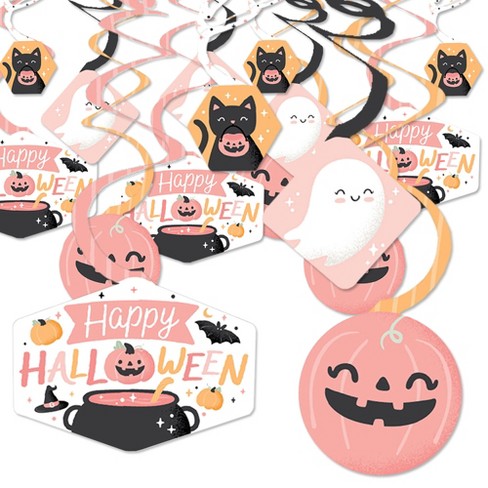 Blush Halloween Tassel Garland - Pink Halloween Decoration, Wall Hanging,  Blush and Pastel Halloween - GenWooShop