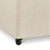 Lyngins Modern Large Sofa Storage Ottoman with Wheels, Linen Fabric Storage Bench, Couch Ottoman with Storage, Work as Coffee Table, 400 lbs Capacity - 4 of 4
