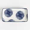 Plum & Post Stria Starburst 8" Trays, Set of 4 - Dark Blue/White Ceramic - 3 of 4