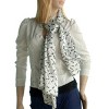 Slickblue Luxury Black/White Silk Bowknot Scarf – Stylish, Soft & Lightweight Shawl for Women, 2 Size Options - 4 of 4