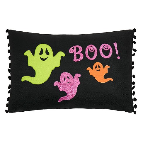 The Lakeside Collection Embroidered Accent Pillows - Boo Ghost : Target