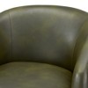 Swivel Faux Leather Barrel Chair with Pocket Coil Seat and 360-Degree Swivel for Living Room - 3 of 4