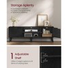 TV Stand for 65 Inch TVs, 147 cm Media Console with Adjustable Shelf & Cable Holes, Entertainment Center for Living Room, Ebony Black - 3 of 4