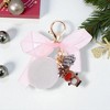 Unique Bargains Christmas Double Ring and Lobster Clasp Plush Mesh Metal Keychain 1 Pc - 4 of 4