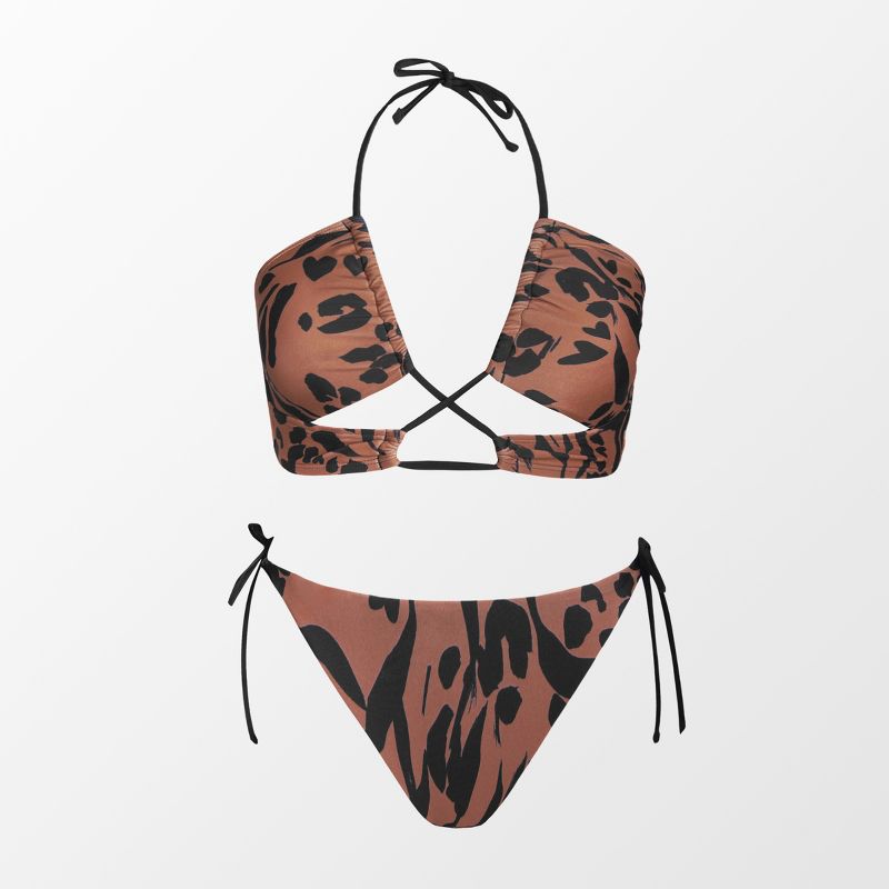 Women's Bikini Swimsuit Lace Up Low Rise Cutout Bathing Suit -Cupshe, 5 of 6