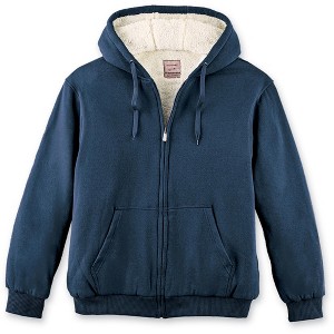 Collections Etc Ultra Soft Fleece Lined Zip-Up Hooded Sweatshirt - 1 of 4