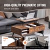VEVOR Lift Top Coffee Table, 39.4 in Rectangle Coffee Table with Extra Storage Pockets, Pop Up Coffee Table for Living Room, Brown - 4 of 4
