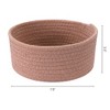 Unique Bargains Handcrafted Odorless Cotton Rope Chic Appearance Storage Basket 1 Pc - 2 of 4