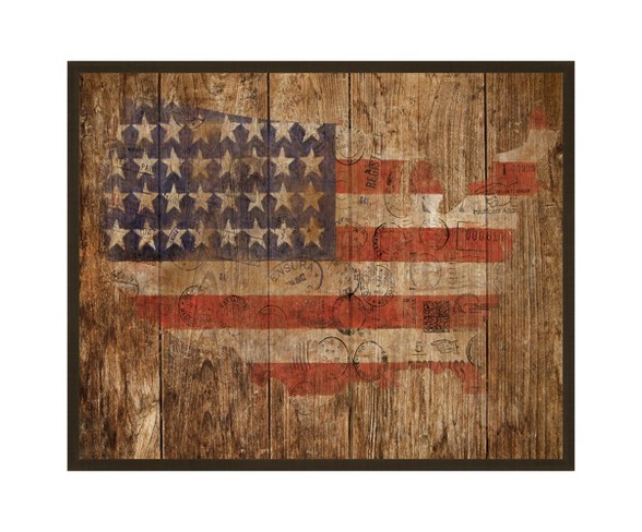 America Stamps 21X17 Wall Art