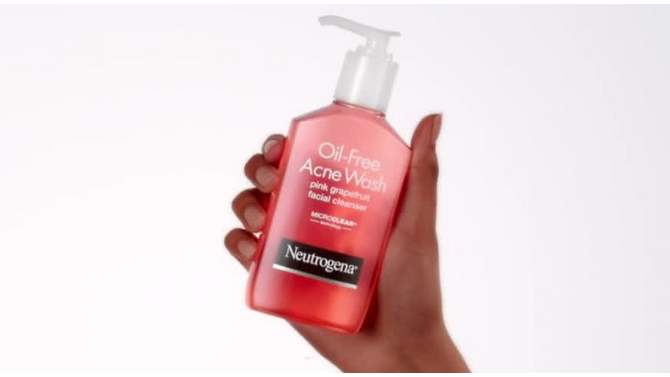 Neutrogena Oil Free Pink Grapefruit Acne Face Wash with Vitamin C for Breakouts - 6.7 fl oz, 2 of 12, play video
