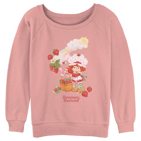 Junior's Strawberry Shortcake Rainbow Basket Sweatshirt : Target