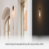 Salma 1-Light Plug-In or Hardwire Wall Sconce with Antique Brass Accent Socket and Glass Shade - Globe Electric - 3 of 4