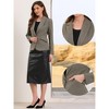 INSPIRE CHIC Women's Vintage Houndstooth Notched Lapel One Button Office Blazer - 2 of 4