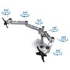 Mount-It! Dual Monitor Desk Mount with Full Motion Swivel Arms | Premium Aluminum Material with Modular Quick Connect Function - 4 of 4
