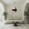 River of Goods Ariadne 22" Tiered Natural and Black Jute Pendant Light: UL Listed, Adjustable Height - 2 of 4