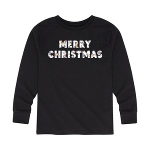 Boys' - Winnie the Pooh - Merry Christmas Long Sleeve Graphic T-Shirt - 1 of 4