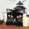 C&F Home 8" x 8" Cat Face Small Petite Hooked Halloween Throw Pillow - 4 of 4
