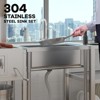 Commercial Stainless Steel Utility Sink - Heavy Duty w/Faucet & Storage for Kitchen/Garage/Workshop - 4 of 4