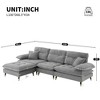 106 x 66.5 Inch L-Shaped Convertible Sectional Sofa with Ottoman, 4 Seats, Tufted Chenille Couch for Living Room - 2 of 4
