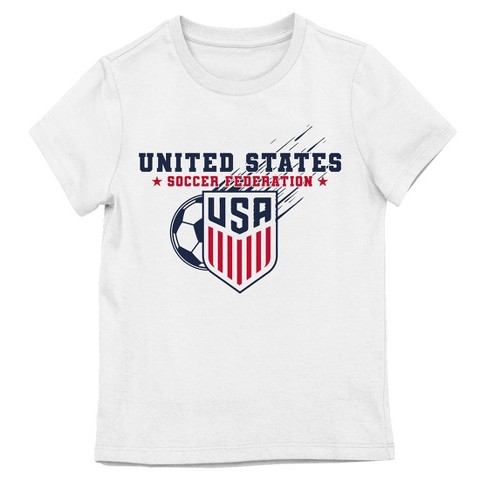 United States Soccer Federation USSF Youth Girls Short Sleeve Graphic T-Shirt-XL
