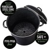 Granite Ware 15 QT. Heavy Gauge Seafood/Tamale Steamer Pot with Lid & Trivet Speckled Black, Stainless Steel Rim - 2 of 4