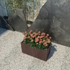 LeisureMod Rectangular Planter in Fiberstone with Drainage Holes for Indoor and Outdoor Home Bloom Collection - 3 of 4