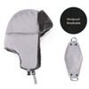 mysuntown Winter Hats for Women Men Trapper Ushanka Hat with Ear Flaps Warm Russian Bomber Hats for Cold Weather Grey - 2 of 4