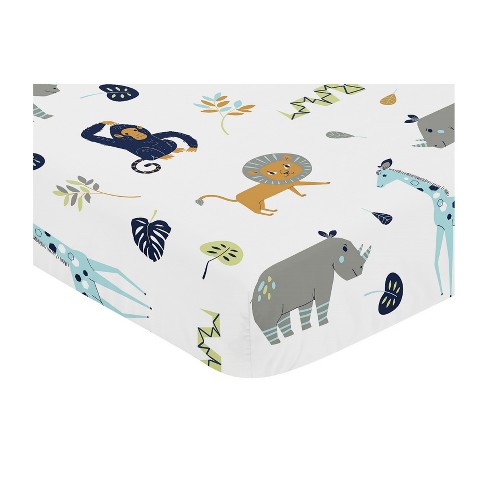 Sweet Jojo Designs Mod Jungle Fitted Crib Sheet Target