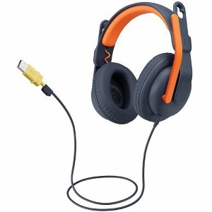 Logitech Zone Learn Headset Graphite & Orange - Wired - 4.30 ft USB Type A Cable - Adjustable Headband - Plug and Play - Over-the-ear - 1 of 4