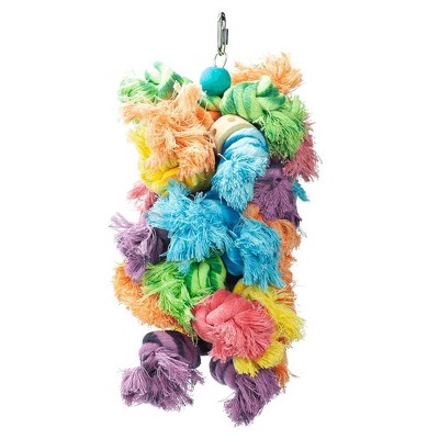 A&E Cage Company Happy Beaks Large Woolly Monster Bird Interactive Toy