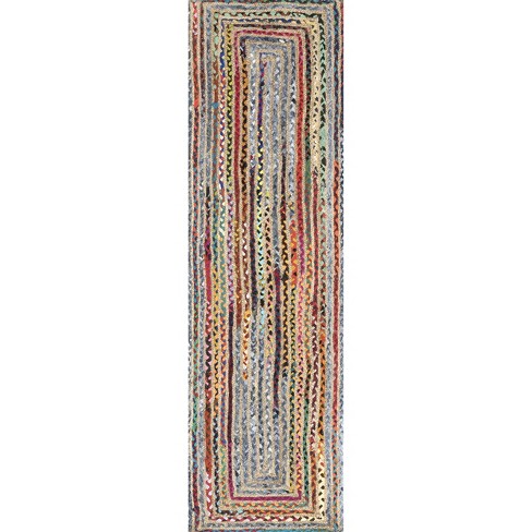 Nuloom Raquel Jute And Cotton Braided Bohemian Area Rug : Target