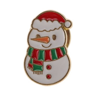 Unique Bargains Christmas Brooches Alloy Dripping Wax Green 0.79"x0.79" 1 Pc