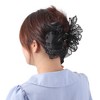 Unique Bargains Women's Fashion Polka Dots Mesh Hair Clips 6.10"x4.72"x2.76" Black 1 Pc - 2 of 4
