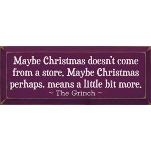 Slickblue Grinch Christmas Quote Wood Sign – Maybe Christmas Means More – Rustic Holiday Wall Decor 7x18, Color Options - 1 of 3