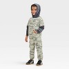 Grayson Mini Toddler Boys' Camo French Terry Pullover Hoodie T-Shirt - Green/Black - 4 of 4