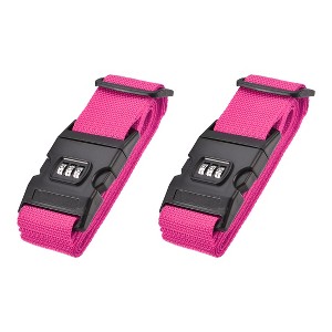 Unique Bargains PP Travel Packing Suitcase Belts with Buckle and Combination Lock 2 Pcs - 1 of 4