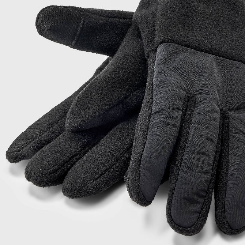 Men&#39;s Mixed Fleece Gloves - All In Motion&#8482; Black, 3 of 5