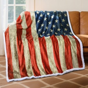 Catalonia Vintage Patriotic Throw Flag Blanket, Super Soft Fuzzy Plush Fleece Blanket for Bed Couch Decor 50x60 Inches, Cozy Gift for Women Men - 1 of 4