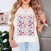 Simply Sage Market Women's Sunshine State of Mind Flowers Short Sleeve Relaxed Fit Cropped Tee - 3 of 4