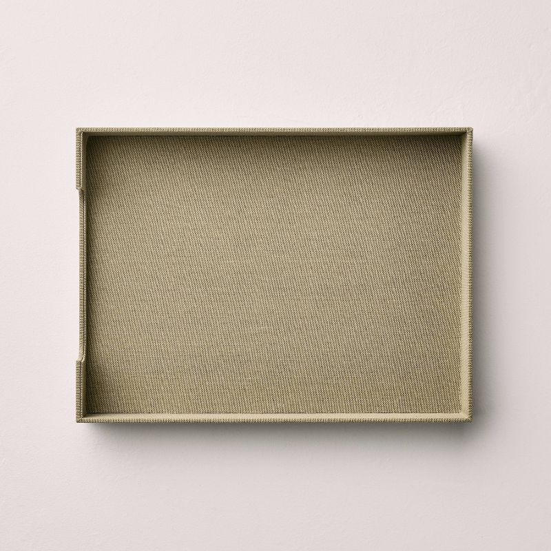 Fabric Paper Desk Tray Sage Green - Hearth &#38; Hand&#8482; with Magnolia, 1 of 5