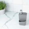 OU 22oz Soap Dispenser with Sponge Holder, Kitchen Soap Pump, Sink Sponge Holder Organizer with Drainage, Compatible with Gel & Dish Soaps - 3 of 4