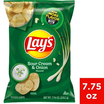 Lay's Baked Potato Crisps Sour Cream & Onion Flavored 0.875 Oz, Snacks,  Chips & Dips