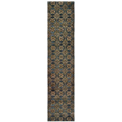 Oriental Weavers Andorra 6883C Blue/ Gold Indoor Area Rug - 2'6" x 12'