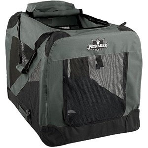 PETMAKER Portable Soft Sided Pet Crate, 30" x 20", Gray - 1 of 1