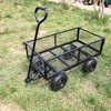 Lyngins Heavy-Duty Steel Garden Cart, Foldable Utility Wagon with Detachable Sides &  Pneumatic Tires, Utility Cart for Yard Work & Cargo Hauling - 2 of 4