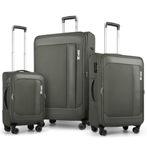New York Xpress Soft Expandable Luggage Sets with TSA Lock, Lightweight Spinning Wheels 20" 26" 30" - 1 of 4