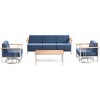 Outdoor Swivel Rocker Patio Chairs High Back Wicker Patio Furniture - 3 of 4