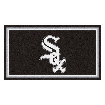 MLB Chicago White Sox 3'x5' Plush Area Rug - Black