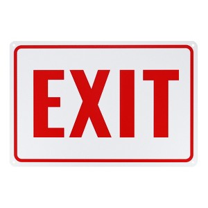 Unique Bargains Aluminum Reflective Rust Free Waterproof Exit Sign 1 Pc - 1 of 4