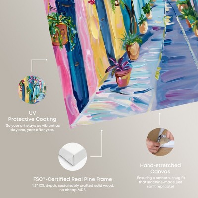 Colorful Coastal Canvas Wall Art, 36" x 54"